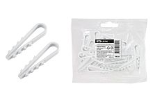 Дюбель-хомут ДХК-25 для круглого кабеля 19-25мм нейлон белый (100шт) ТДМ          