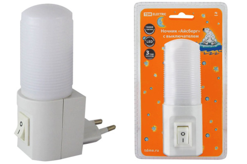 Ночник "Айсберг" с выключателем, 0,5Вт, 220 В ТДМ                                        