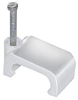 Скоба 14мм плоская пластиковая (100шт) ИЭК          