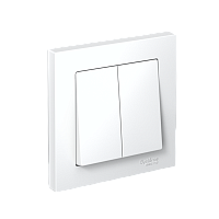 Выключатель с/у AtlasDesign 2кл белый, в сборе IP20 10А (упак-15шт) SchE          