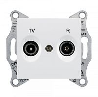 Розетка с/у Sedna TV/R 1м белый механизм 4DB проходная (упак-10шт) SchE          