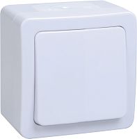Выключатель о/у ГЕРМЕС PLUS 1кл белый IP54 10А ИЭК          