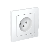 Розетка с/у AtlasDesign 1м б/з белый IP20 в сборе 16А (упак-15шт) SchE          