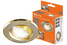 Светильник встраиваемый поворотный Gu5.3 MR16 СВ 02-01 матовый никель/золото, круглый ТДМ          