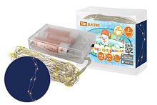 Гирлянда светодиодная "Роса50" 50LED, 5м, 3000К, 3хАА, ТДМ          