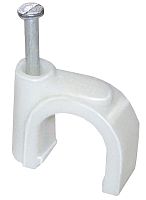 Скоба 25мм круглая пластиковая (100шт) ИЭК          