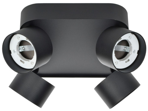 LIGHTING Светильник 4044 накладной потолочный под лампу 4хGX53 черный IEK                                        