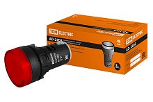 Лампа AD-22DS(LED)матрица d22мм красный 12В AC/DC TDM          