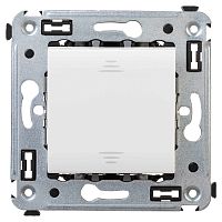 Выключатель одноклавишный в стену, "Avanti", "Белое облако"          