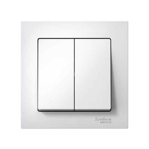 Выключатель с/у AtlasDesign 2кл белый, в сборе IP20 10А (упак-15шт) SchE                                         фото 2                    