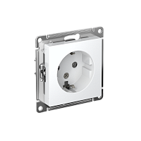 Розетка с/у AtlasDesign 1м с/з белый IP20 механизм 16А (упак-20шт) SchE          