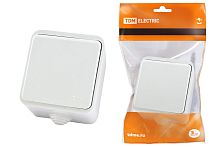 Розетка о/у Орель 1м с з/к белый IP44 16А с защ.крыш. ТДМ          