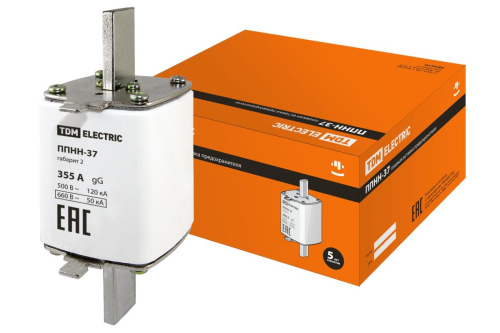 Плавкая вставка ППН-37 355А габарит 2 ППНН-37 ТДМ                                        