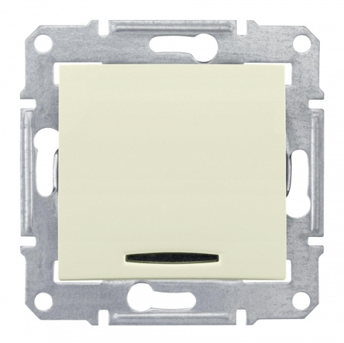 Выключатель с/у Sedna 1кл бежевый, механизм IP20 10А с инд. (упак-10шт) SchE                                         фото 3                    