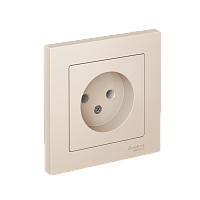 Розетка с/у AtlasDesign 1м б/з бежевый IP20 в сборе 16А (упак-15шт) SchE          