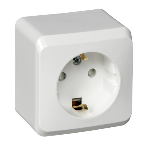 Розетка о/у Этюд 1м с/з с з/ш белый IP20 16А (упак-17шт) SchE                                        