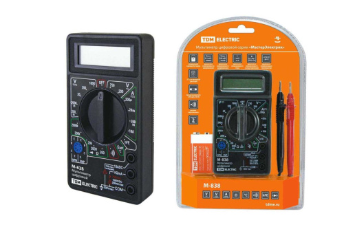 Мультиметр цифровой серия "МастерЭлектрик" М-838 ТДМ                                        