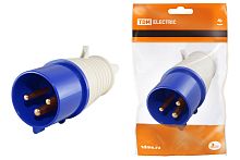 Вилка 023 2Р+РЕ 32А 220В IP44 ТДМ          