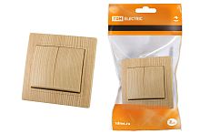 Выключатель с/у Таймыр 2кл сосна IP20 10А ТДМ          