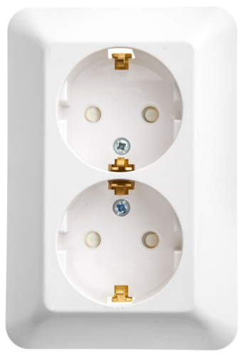 Розетка с/у Прима 2м с/з с з/ш белый IP20 16А розн.упак. (упак-68шт) SchE                                         фото 2                    