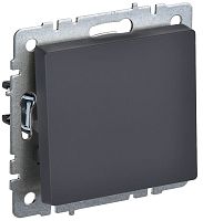 Выключатель с/у BRITE 1кл. графит проходной механизм IP20 10А ИЭК          