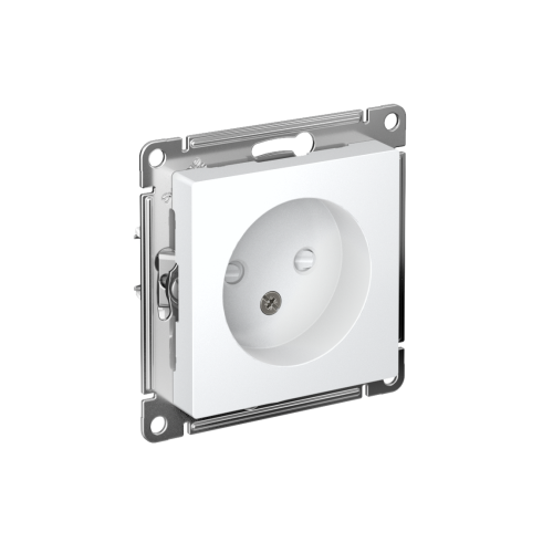 Розетка с/у AtlasDesign 1м б/з с з/ш белый IP20 механизм 16А (упак-20шт) SchE                                        