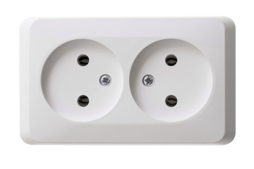 Розетка о/у Этюд 2м б/з белый IP20 16А (упак-16шт) SchE                                         фото 3                    