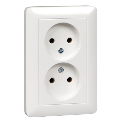 Розетка с/у Хит 2м б/з белый IP20 16А 250В SchE                                        