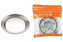 Светильник встраиваемый СВ 01-06 GX53 220 В 50 Гц сатин никель ТДМ          