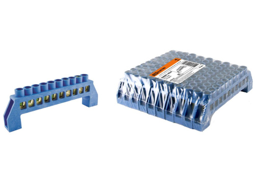 Шина N нулевая с изолятором 8х12мм 10 групп ТДМ                                        