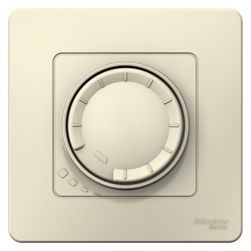 Диммер с/у Бланка молочный в сборе 400Вт светорегулятор поворотно-нажимной универс. (упак-8шт) SchE                                         фото 2                    