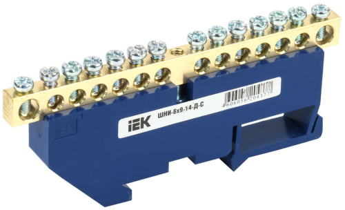 Шина N нулевая с DIN-изолятором 6х9мм 14 групп ШНИ-6х9-14-Д-С ИЭК                                        