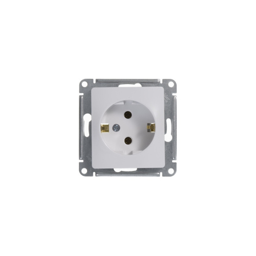 Розетка с/у GLOSSA 1м с/з белый IP20 механизм 16А (упак-20шт) SchE                                         фото 5                    