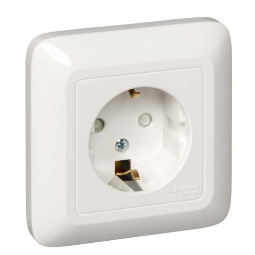 Розетка о/у Прима 1м с/з с з/ш белый IP20 16А изол.пл. розн.упак (упак-108шт) SchE                                         фото 5                    