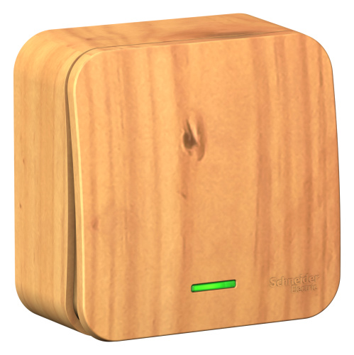 Выключатель о/у Бланка 1кл ясень IP20 10А с инд. и с изол.пл. (упак-15 шт) SchE                                         фото 2                    