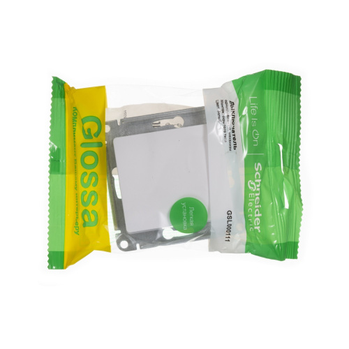 Выключатель с/у GLOSSA 1кл белый, механизм IP20 10А (упак-20шт) SchE                                         фото 4                    