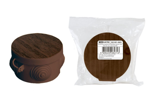 Коробка распаячная ОП D65х40мм, крышка , бук, IP54, 4вх. инд. штрихкод ТДМ                                        