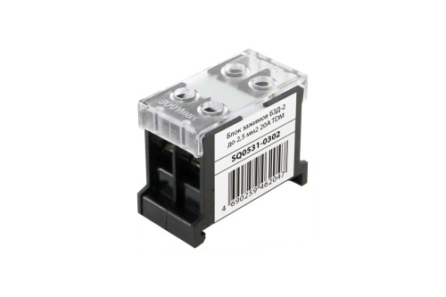 Блок зажимов БЗД-2 до 2,5 мм2 20A ТДМ                                        