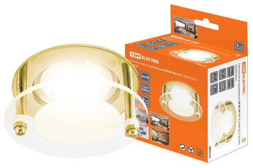 Светильник встраиваемый СВ 05-02 MR16 50Вт G5.3 золото ТДМ                                        