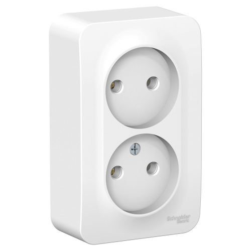 Розетка о/у Бланка 2м б/з белый IP20 16А (упак-10 шт) SchE                                        