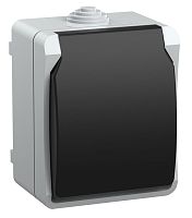 Розетка о/у Форс 1м с/з с з/ш IP54 16А 250В с защ.крыш. ИЭК          