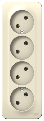 Розетка о/у Бланка 4м б/з молочный IP20 16А изол.пл. (упак-5 шт) SchE                                         фото 2                    