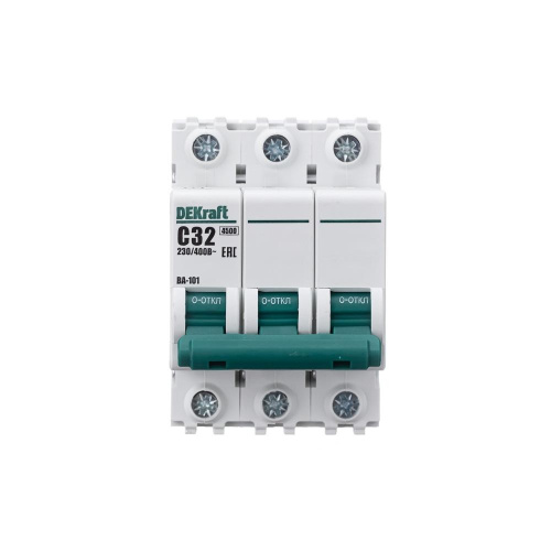 Автоматический выключатель 3п 32А С ВА-101 DEKraft                                         фото 3                    