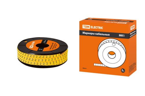 Маркер МК1 - 2,5мм символ "2" 1000шт/ролл ТДМ                                        