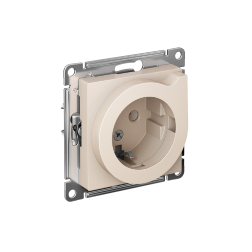 Розетка с/у AtlasDesign 1м с/з с з/ш бежевый IP20 механизм 16А выталк. (упак-15шт) SchE                                        