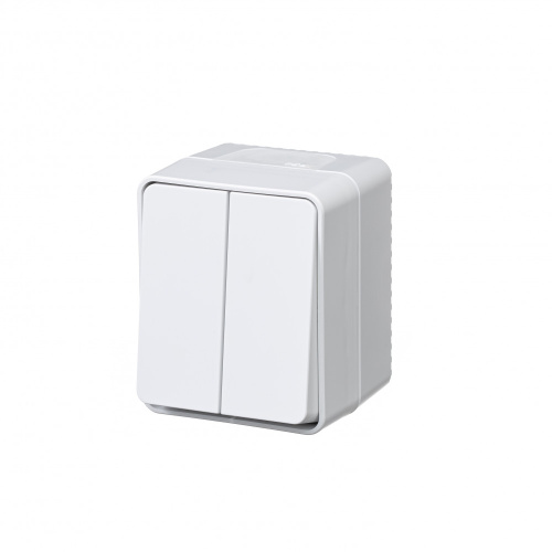 Выключатель о/у AtlasDesign Profi54 2кл белый IP54 10А SchE                                        