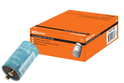 Стартер S10 4-80Вт 220-240В мед. контакты ТДМ                                        