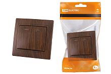 Выключатель с/у Таймыр 2кл бук IP20 10А с инд. ТДМ          