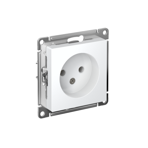 Розетка с/у AtlasDesign 1м б/з белый IP20 механизм 16А (упак-20шт) SchE                                        