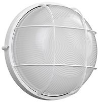 Светильник НПП 100Вт Е27 НПП1102 белый круг c решеткой,  инд/упак IP54 ИЭК          